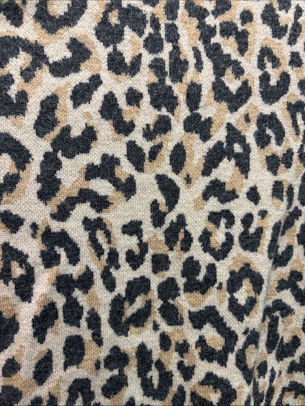 J.Crew 100% Merino Wool Leopard Crewneck Sweater Beige Brown Size M - Picture 8 of 13